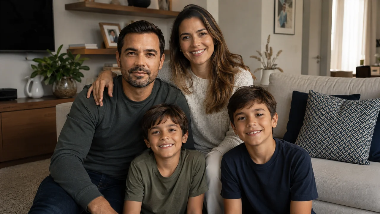 André Martin, fundador do Método Pais Estrategistas, com sua família